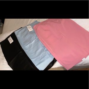 Lot of 3 Zara midi skirts sz XS